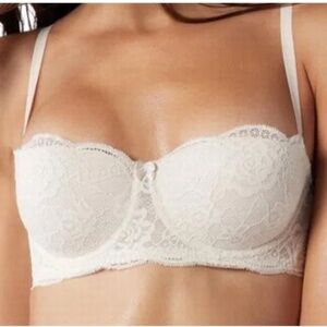 NWT Intimissimi Italy beige lace Jessica underwire push up balconette bra 34 B